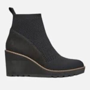 Eileen‎ Fisher Quill Black Knit Chelsea Ankle Boots Sz.11